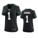 Women's New York Jets #1 Sauce Gardner Black 2024 Football Stitched Jersey