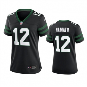 Women's New York Jets #12 Joe Namath Black 2024 Football Stitched Jersey