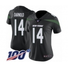 Women's New York Jets #14 Sam Darnold Black Alternate Vapor Untouchable Limited Player 100th Season Football Jersey