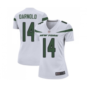 Women's New York Jets #14 Sam Darnold Game White Football Jersey