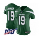 Women's New York Jets #19 Keyshawn Johnson Green Team Color Vapor Untouchable Limited Player 100th Season Football Jersey