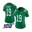Women's New York Jets #19 Keyshawn Johnson Limited Green Rush Vapor Untouchable 100th Season Football Jersey