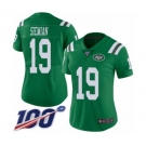 Women's New York Jets #19 Trevor Siemian Limited Green Rush Vapor Untouchable 100th Season Football Jersey