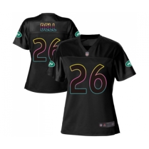 Women's New York Jets #26 Le'Veon Bell Game Black Fashion Football Jersey