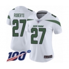 Women's New York Jets #27 Darryl Roberts White Vapor Untouchable Limited Player 100th Season Football Jersey