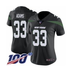 Women's New York Jets #33 Jamal Adams Black Alternate Vapor Untouchable Limited Player 100th Season Football Jersey
