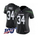 Women's New York Jets #34 Brian Poole Black Alternate Vapor Untouchable Limited Player 100th Season Football Jersey