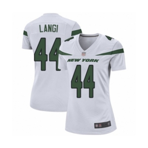 Women's New York Jets #44 Harvey Langi Game White Football Jersey