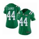 Women's New York Jets #44 Harvey Langi Limited Green Rush Vapor Untouchable Football Jersey