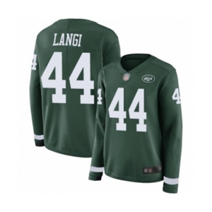 Women's New York Jets #44 Harvey Langi Limited Green Therma Long Sleeve Football Jersey