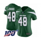 Women's New York Jets #48 Jordan Jenkins Green Team Color Vapor Untouchable Limited Player 100th Season Football Jersey