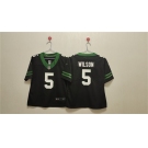 Women's New York Jets #5 Garrett Wilson Black Vapor Football Stitched Jersey