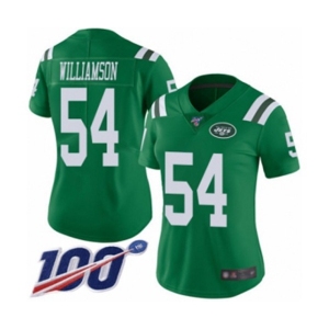 Women's New York Jets #54 Avery Williamson Limited Green Rush Vapor Untouchable 100th Season Football Jersey