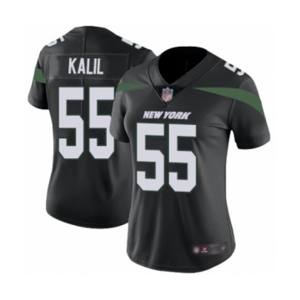 Women's New York Jets #55 Ryan Kalil Black Alternate Vapor Untouchable Limited Player Football Jersey