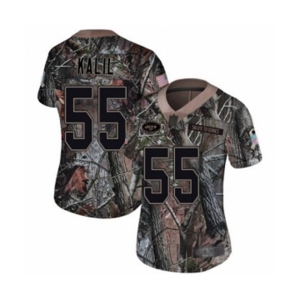 Women's New York Jets #55 Ryan Kalil Limited Camo Rush Realtree Football Jersey