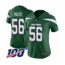 Women's New York Jets #56 Jachai Polite Green Team Color Vapor Untouchable Limited Player 100th Season Football Jersey