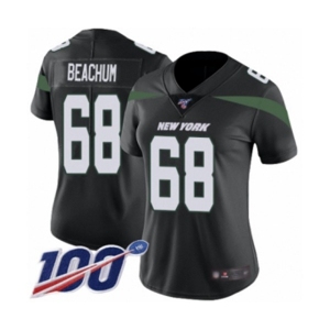Women's New York Jets #68 Kelvin Beachum Black Alternate Vapor Untouchable Limited Player 100th Season Football Jersey