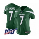 Women's New York Jets #7 Chandler Catanzaro Green Team Color Vapor Untouchable Limited Player 100th Season Football Jersey