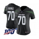Women's New York Jets #70 Kelechi Osemele Black Alternate Vapor Untouchable Limited Player 100th Season Football Jersey