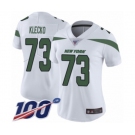 Women's New York Jets #73 Joe Klecko White Vapor Untouchable Limited Player 100th Season Football Jersey