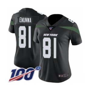 Women's New York Jets #81 Quincy Enunwa Black Alternate Vapor Untouchable Limited Player 100th Season Football Jersey
