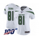 Women's New York Jets #81 Quincy Enunwa White Vapor Untouchable Limited Player 100th Season Football Jersey