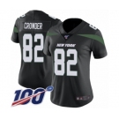 Women's New York Jets #82 Jamison Crowder Black Alternate Vapor Untouchable Limited Player 100th Season Football Jersey
