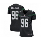 Women's New York Jets #96 Henry Anderson Game Black Alternate Football Jersey