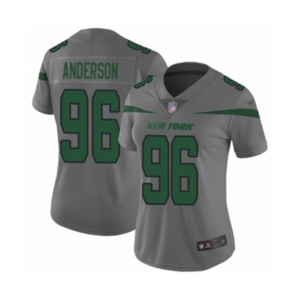 Women's New York Jets #96 Henry Anderson Limited Gray Inverted Legend Football Jersey