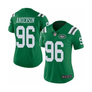 Women's New York Jets #96 Henry Anderson Limited Green Rush Vapor Untouchable Football Jersey