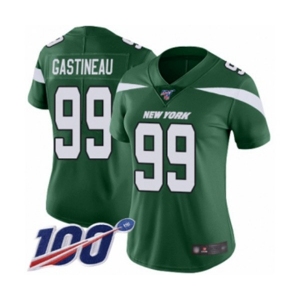 Women's New York Jets #99 Mark Gastineau Green Team Color Vapor Untouchable Limited Player 100th Season Football Jersey
