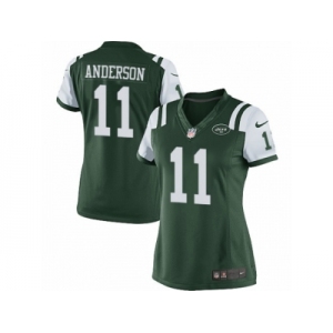 Women's Nike New York Jets #11 Robby Anderson Limited Green Team Color NFL Jersey