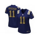 Women's Nike New York Jets #11 Robby Anderson Limited Navy Blue Alternate NFL Jersey