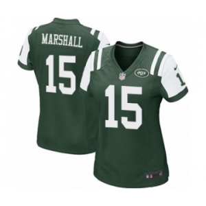 Women's Nike New York Jets #15 Brandon Marshall Green Team Color NFL Jersey