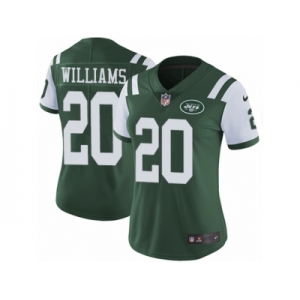 Women's Nike New York Jets #20 Marcus Williams Vapor Untouchable Limited Green Team Color NFL Jersey
