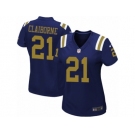 Women's Nike New York Jets #21 Morris Claiborne Limited Navy Blue Alternate NFL Jersey