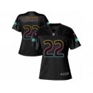 Women's Nike New York Jets #22 Matt Forte Game Black Fashion NFL Jersey