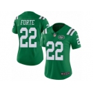 Women's Nike New York Jets #22 Matt Forte Limited Green Rush NFL Jersey