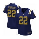 Women's Nike New York Jets #22 Trumaine Johnson Elite Navy Blue Alternate NFL Jersey