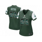Women's Nike New York Jets #24 Darrelle Revis Limited Green Strobe NFL Jersey