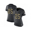 Women's Nike New York Jets #25 Shamarko Thomas Limited Black 2016 Salute to Service NFL Jersey