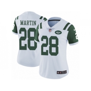Women's Nike New York Jets #28 Curtis Martin Vapor Untouchable Limited White NFL Jersey