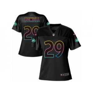 Women's Nike New York Jets #29 Bilal Powell Game Black Fashion NFL Jersey