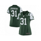 Women's Nike New York Jets #31 Khiry Robinson Limited Green Team Color NFL Jersey