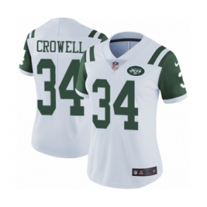 Women's Nike New York Jets #34 Isaiah Crowell White Vapor Untouchable Elite Player NFL Jersey