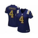 Women's Nike New York Jets #4 Lac Edwards Game Navy Blue Alternate NFL Jersey
