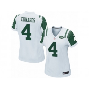 Women's Nike New York Jets #4 Lac Edwards Game White NFL Jersey