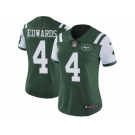 Women's Nike New York Jets #4 Lac Edwards Vapor Untouchable Limited Green Team Color NFL Jersey