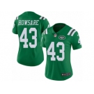 Women's Nike New York Jets #43 Julian Howsare Limited Green Rush NFL Jersey
