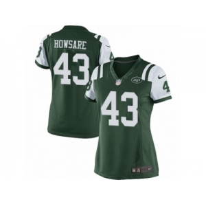 Women's Nike New York Jets #43 Julian Howsare Limited Green Team Color NFL Jersey